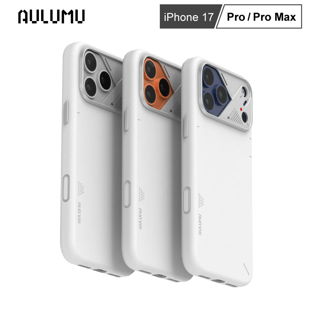 【AULUMU】A17 超瓷散熱變色手機殼 iPhone 17 - 全素皮革 (內建 MagSafe)