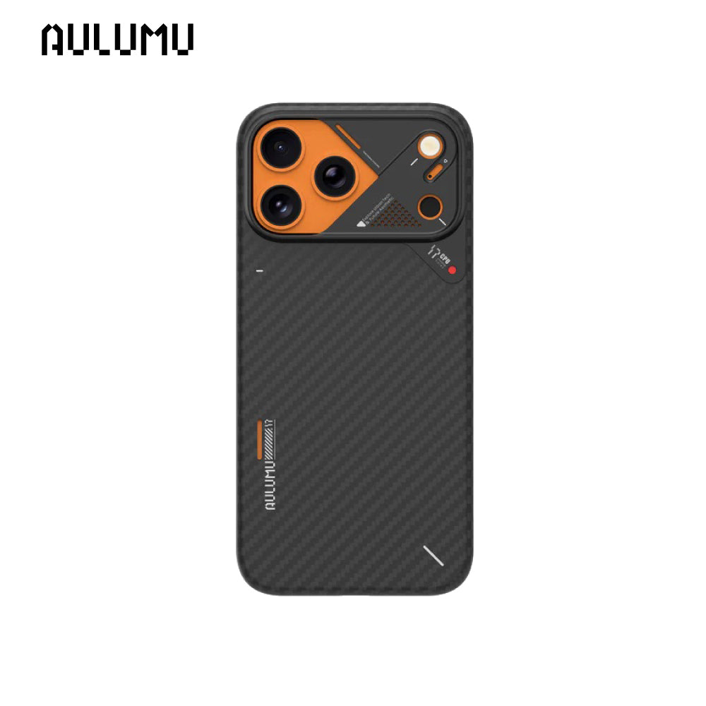 【AULUMU】A17 超瓷散熱變色手機殼 iPhone 17 - 碳纖維紋 (內建 MagSafe)