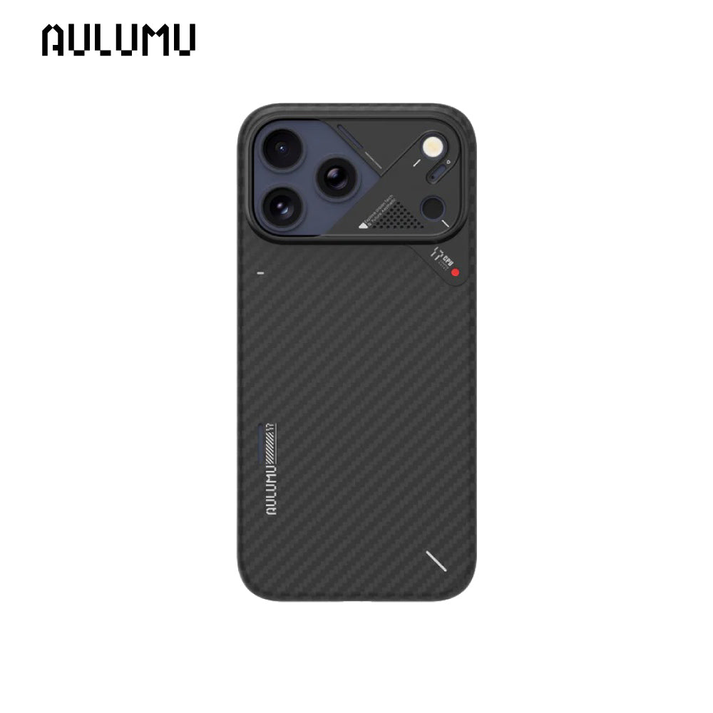 【AULUMU】A17 超瓷散熱變色手機殼 iPhone 17 - 碳纖維紋 (內建 MagSafe)