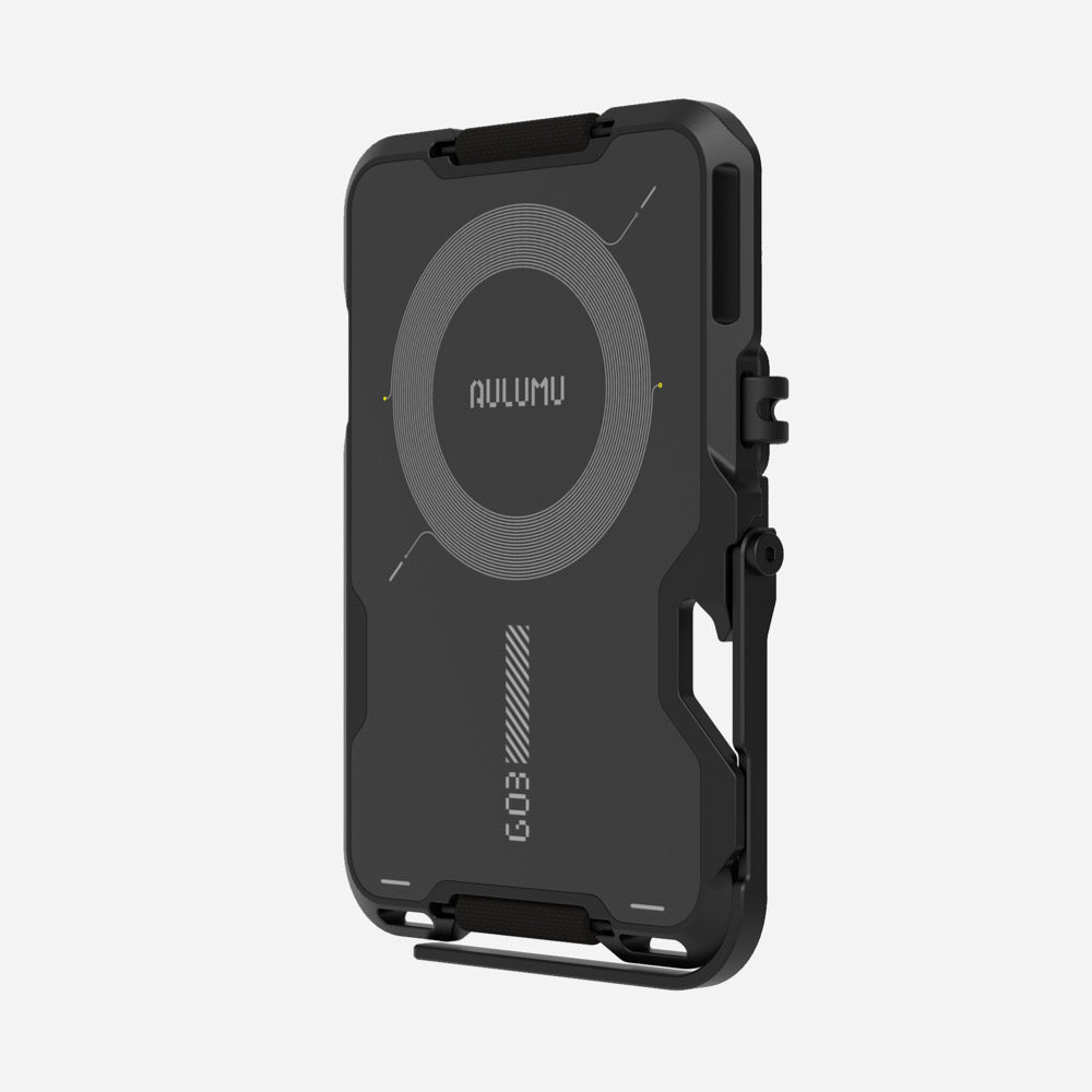 AULUMU|G03 六合一快取磁吸手機卡夾-經典鋁合金-碳纖維