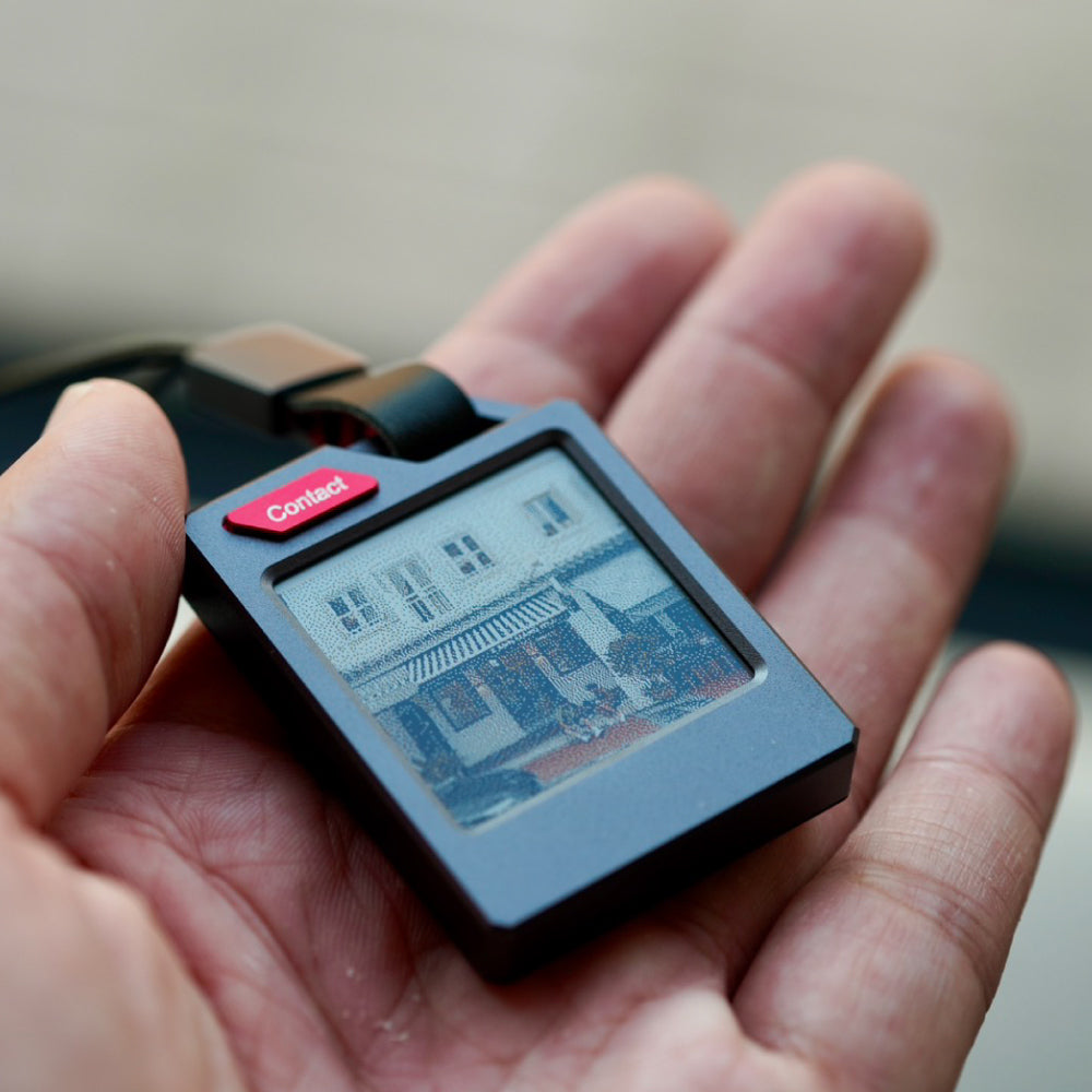 PhotoTag 永恆足|Eink 彩色電子紙定位防丟器 - 玫瑰金