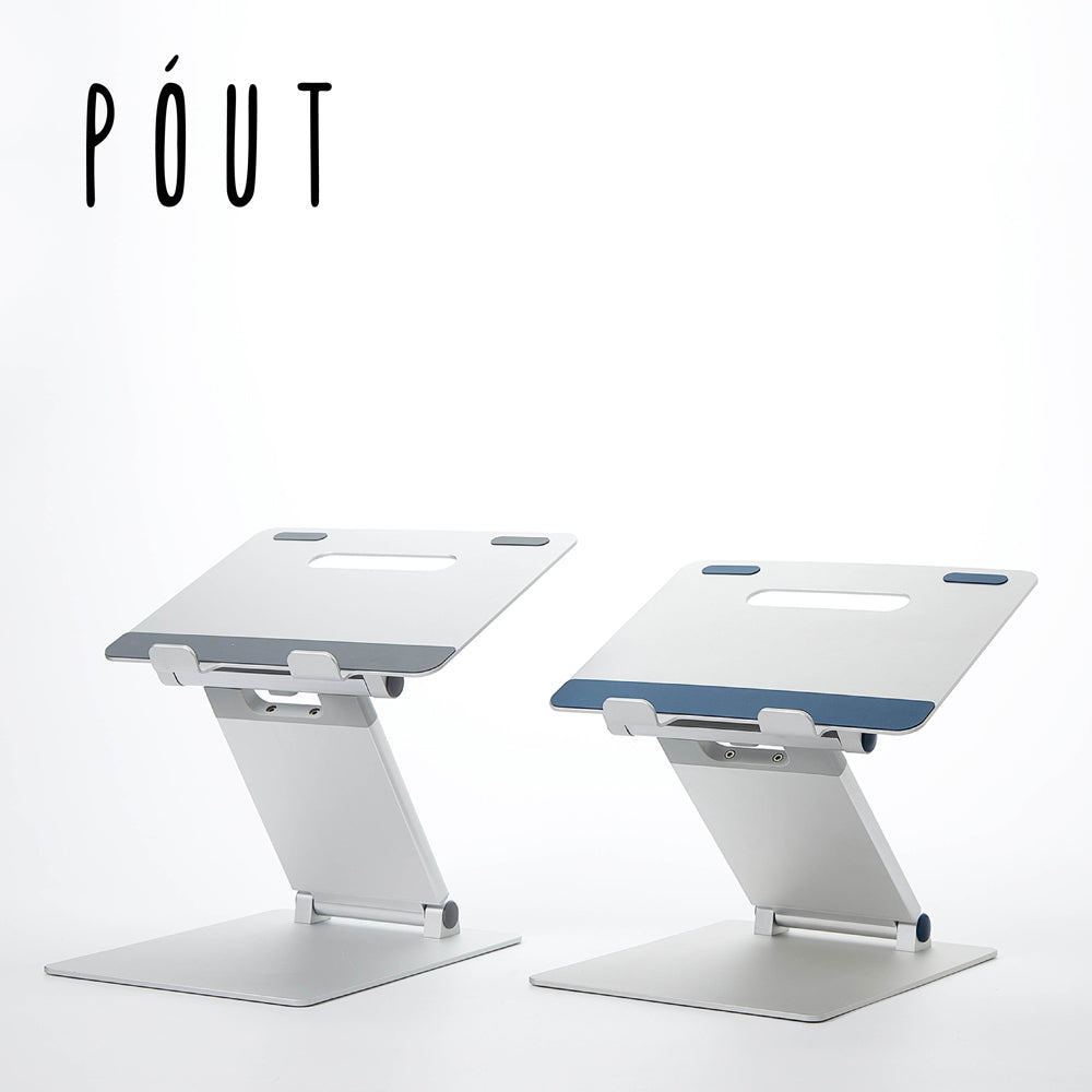 雙入組【 POUT|3D懸浮支架 】首創可調遠近 / 三軸升降筆電平板散熱支架