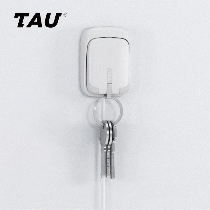 瑞士|TAU 世界最小的三合一磁吸式鑰匙圈行動電源 (幻影白)