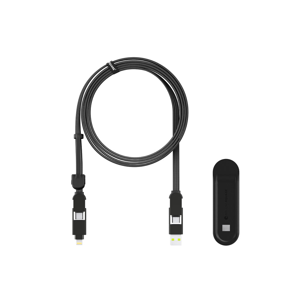 【200cm自由充電】inCharge XL 六合一 100W PD快充傳輸線(沙漠黃)