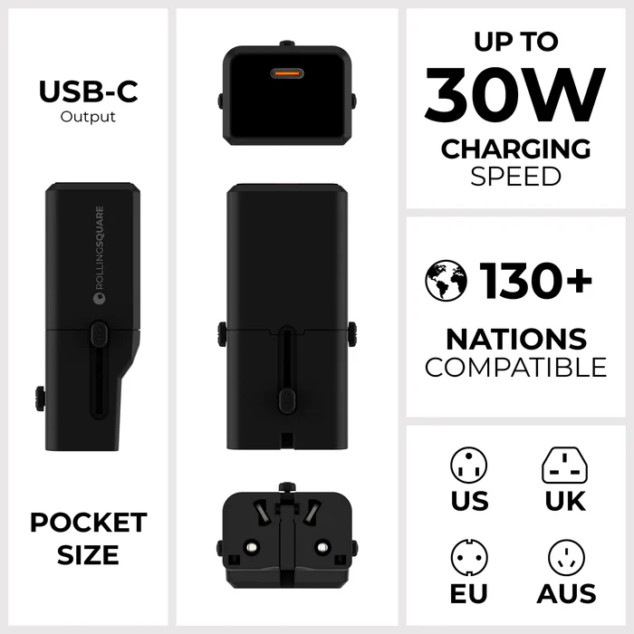 口袋萬國充電插頭 30W 單孔