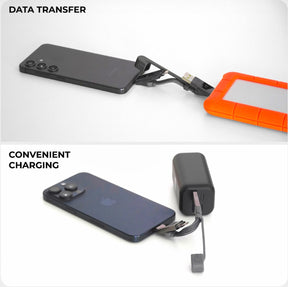 瑞士 inCharge XS 四合一 240W PD快充傳輸線-隨身版-太空灰
