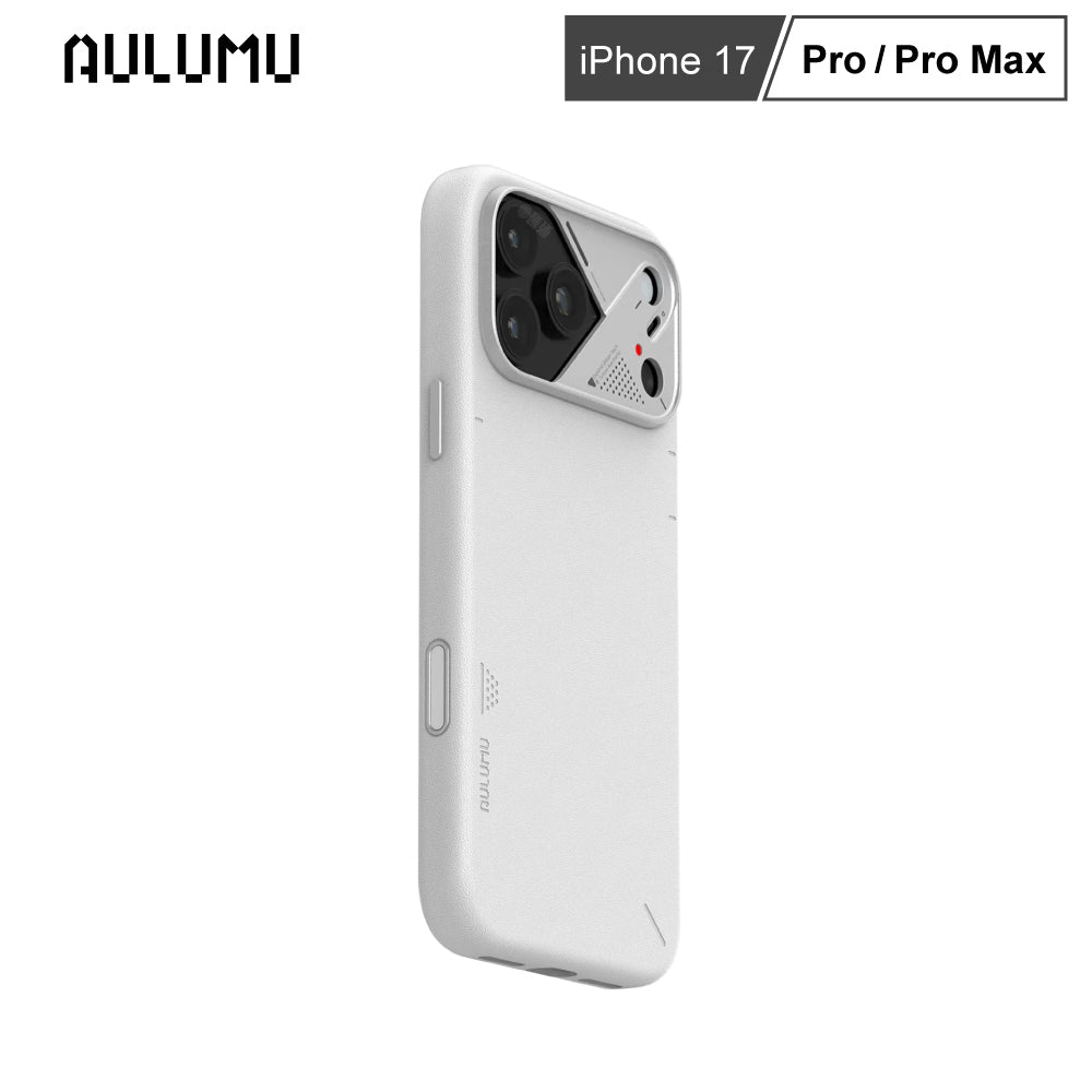 【AULUMU】A17 超瓷散熱變色手機殼 iPhone 17 - 全素皮革 (內建 MagSafe)