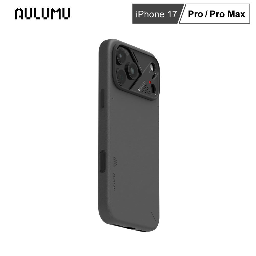 【AULUMU】A17 超瓷散熱變色手機殼 iPhone 17 - 全素皮革 (內建 MagSafe)