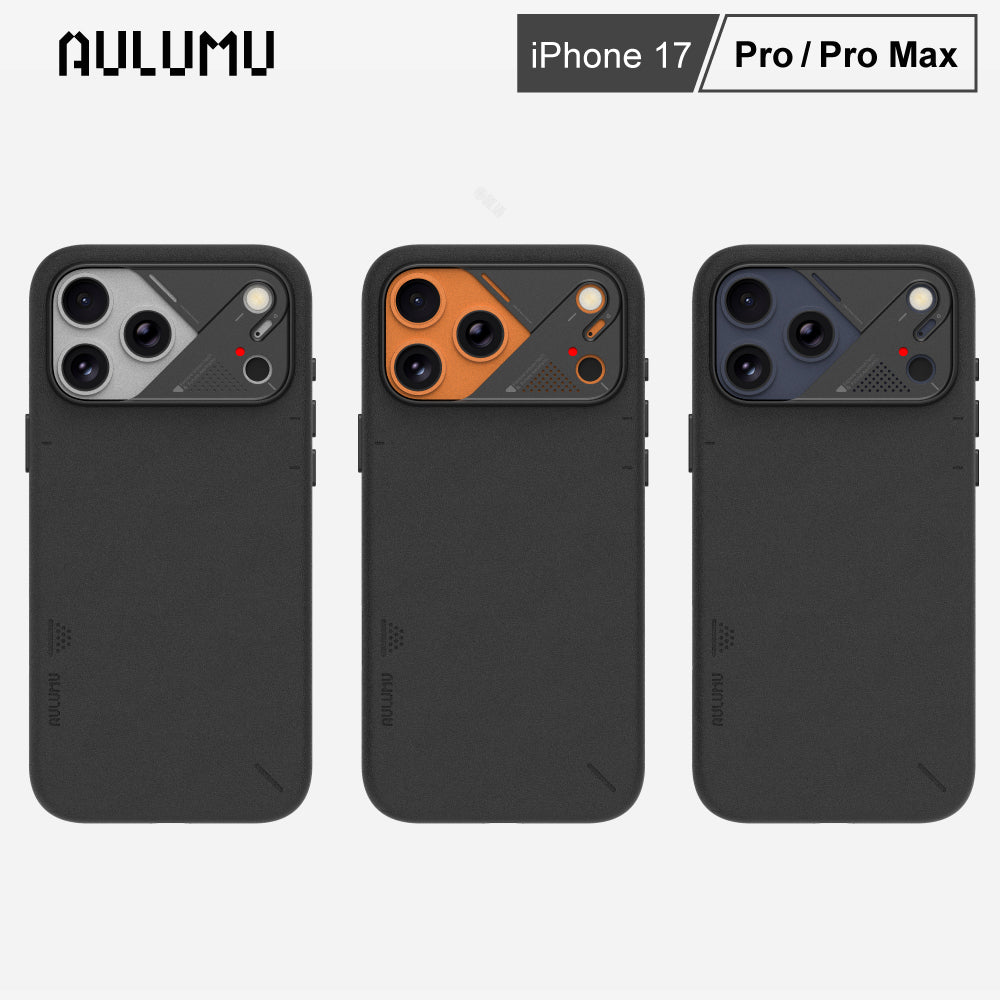 【AULUMU】A17 超瓷散熱變色手機殼 iPhone 17 - 全素皮革 (內建 MagSafe)