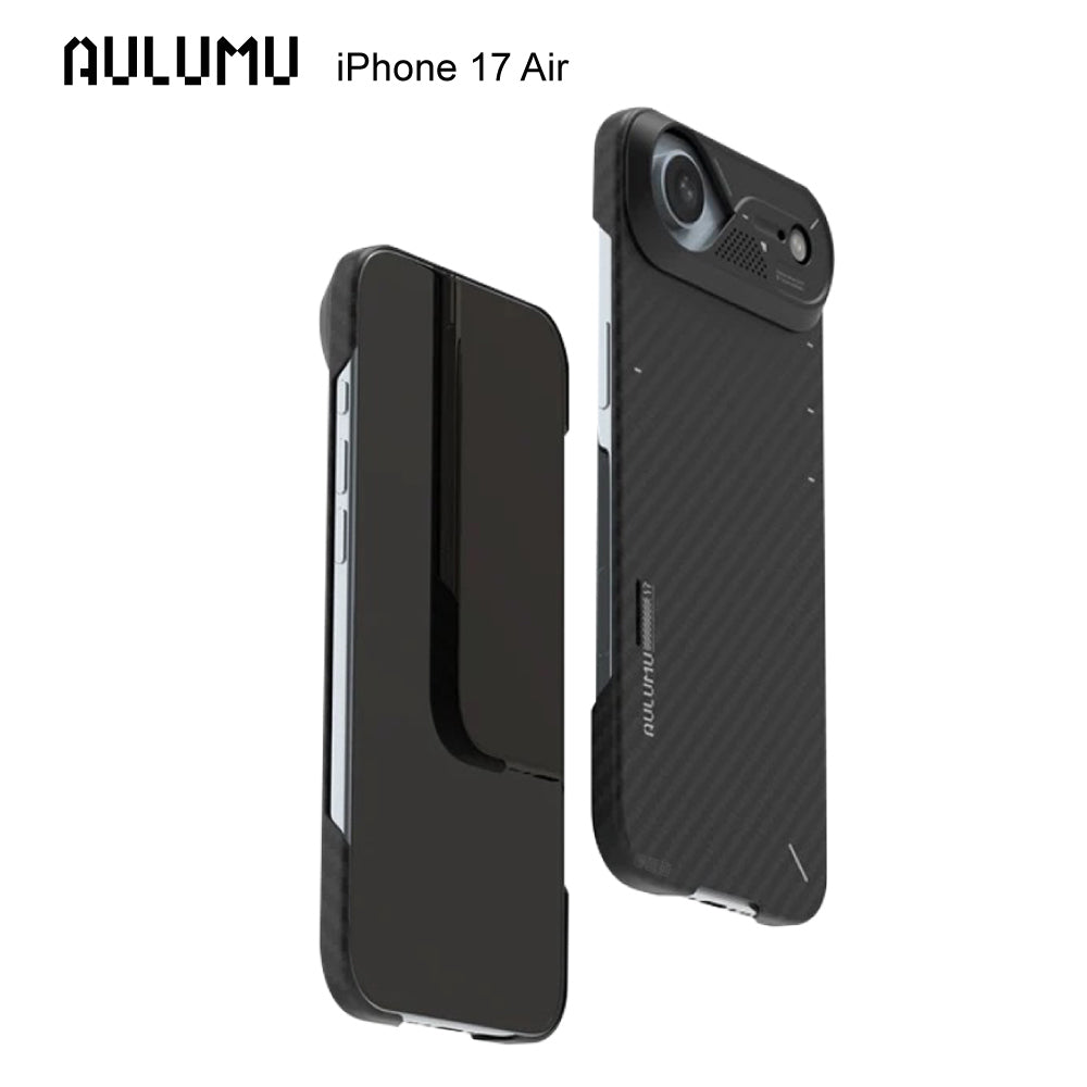 【AULUMU】A17 裸機感 超瓷散熱變色手機殼 for iPhone 17 - 碳纖維紋 (內建 MagSafe)
