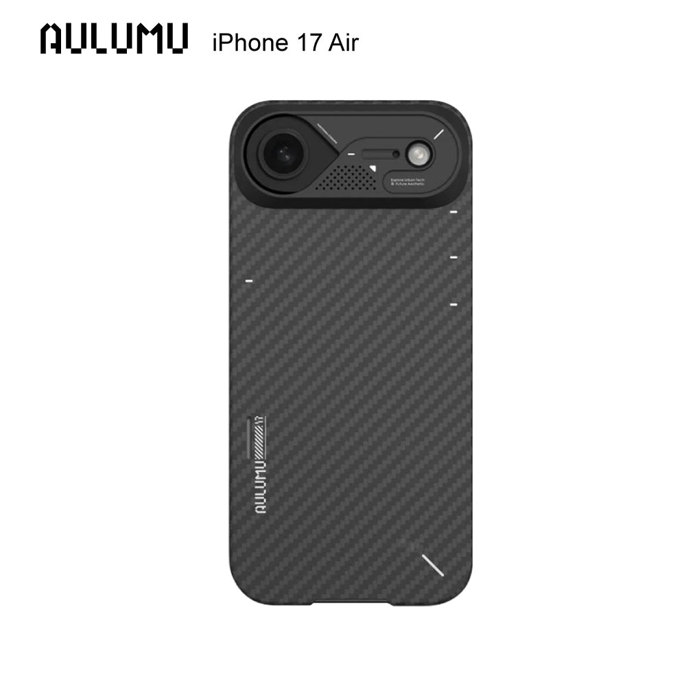【AULUMU】A17 裸機感 超瓷散熱變色手機殼 for iPhone 17 - 碳纖維紋 (內建 MagSafe)
