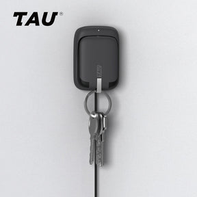 瑞士｜TAU  世界最小的三合一磁吸式鑰匙圈行動電源 (霧忍黑)