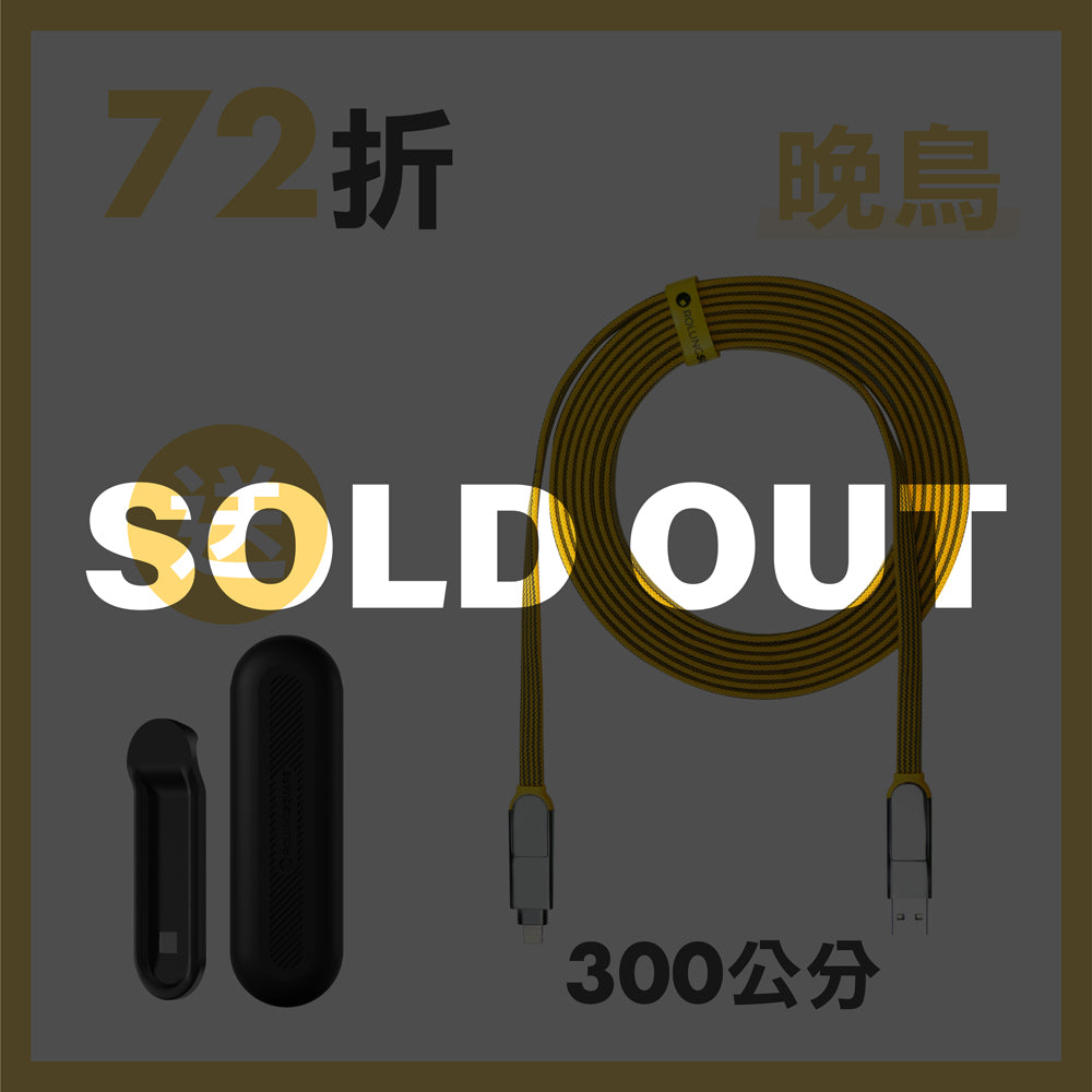 【300cm 充電不求人】inCharge XL 終極版 六合一 100W PD快充傳輸線