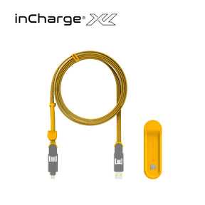 【200cm自由充電】inCharge XL 六合一 100W PD快充傳輸線（沙漠黃）