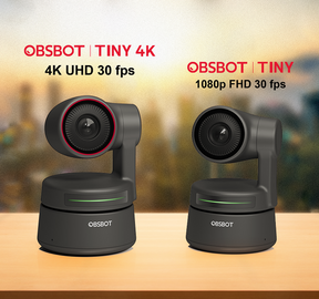 OBSBOT Tiny 4K｜AI人臉辨識與人物自動追蹤的PTZ網路攝影機